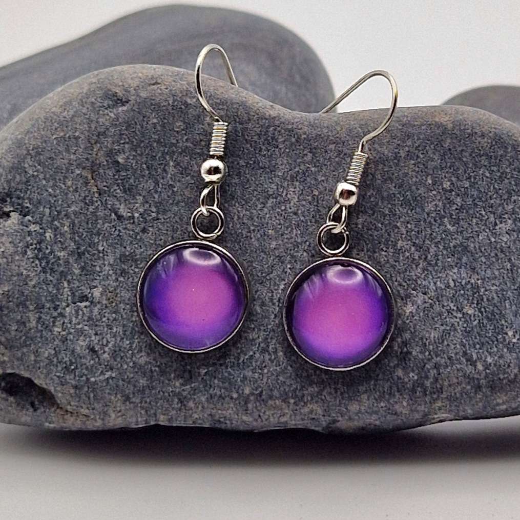 Drop of purple. Dangle Earrings