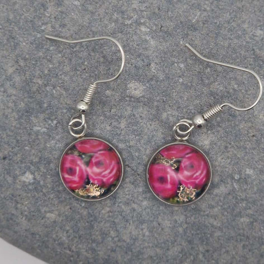 heart of rose   dangle earrings