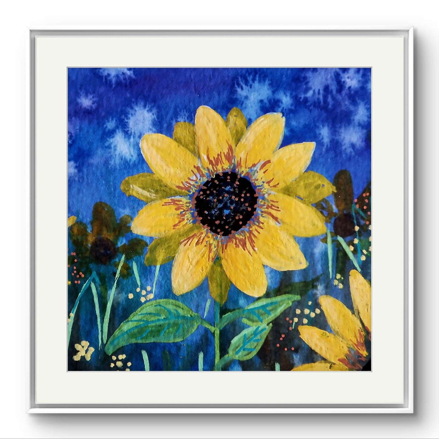 Sunflower on Blue