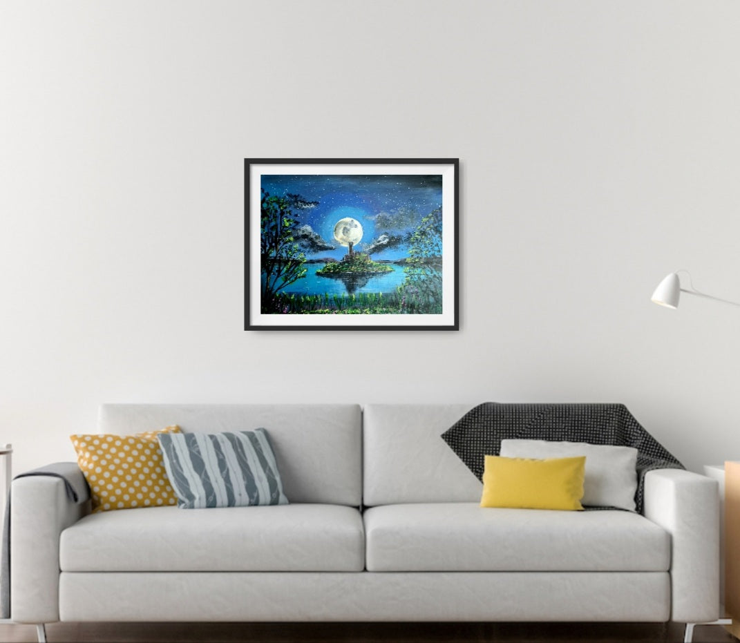 " Full moon over lough key" Limited edition print