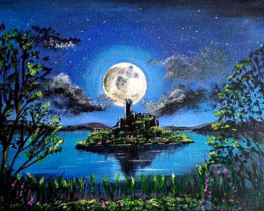 " Full moon over lough key" Limited edition print